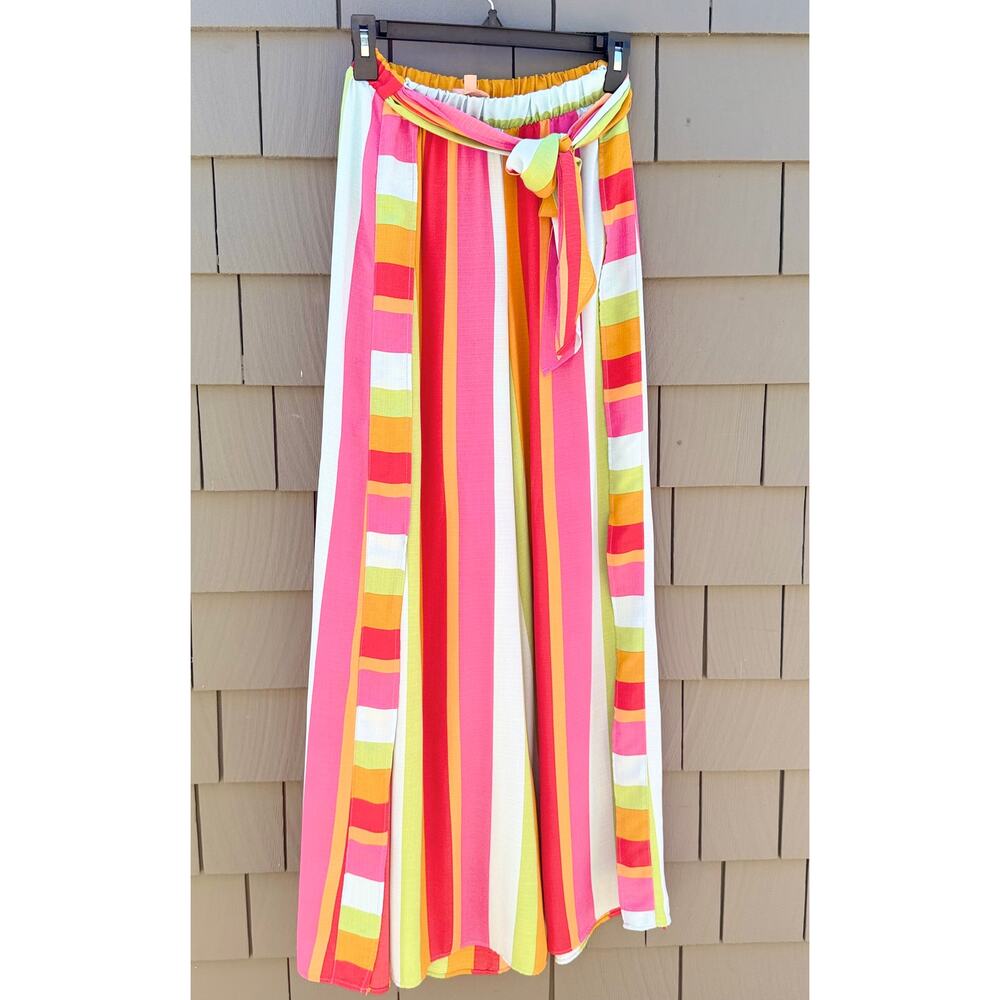 Vibrant Multicolor Striped Pants- Show Me Your MuMu Small